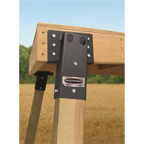 tree stand metal brackets|elevated deer stand brackets.